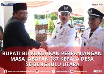 Bupati BU Kukuhkan Perpanjangan Masa Jabatan 187 Kepala Desa se-Bengkulu Utara