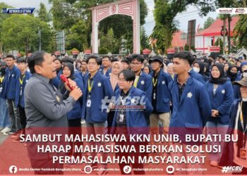 Sambut Mahasiswa KKN UNIB, Bupati BU Harap Mahasiswa Berikan Solusi Permasalahan Masyarakat
